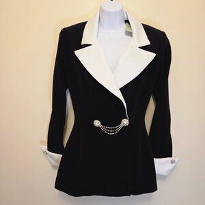 Caché Rare Vintage Women's Long Sleeve Rhinestone Embellished Evening Jacket - S